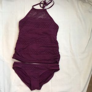 Purple two piece swim suit